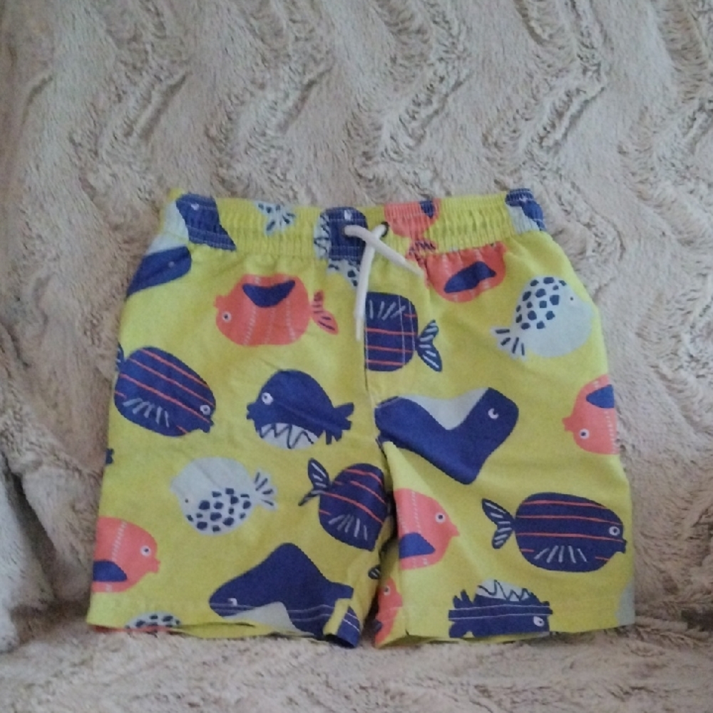 Carter's Yellow Fish Print Shorts